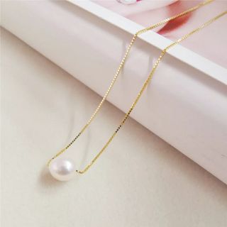 Dây chuyền xuyên ngọc trai (7_9ly)mạ vàng