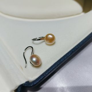 Bông tai ngọc trai gót giày (8_8.5ly