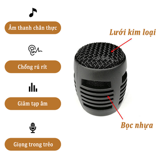Micro có dây karaoke jack 6.5mm nhỏ gọn dùng cho loa bluetooth, loa