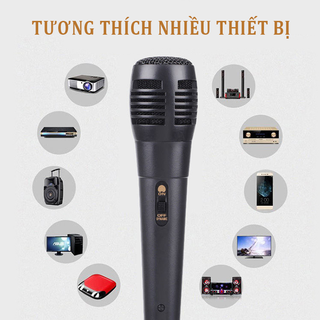 Micro có dây karaoke jack 6.5mm nhỏ gọn dùng cho loa bluetooth, loa