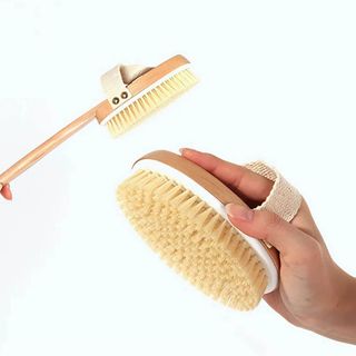 bàn chải da khô, massage cơ thể, tẩy tế bào chết