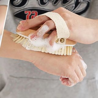 bàn chải da khô, massage cơ thể, tẩy tế bào chết
