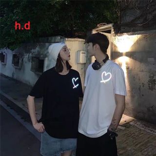 Áo đôi phản quang 7 mầu tim ngực UNISEX
