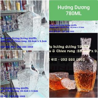 Chai thủy tinh đựng ruou 780ml đến 1100ml