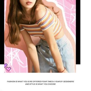 Áo Croptop bẹt vai Lisa