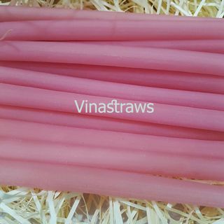 Ống hút ngũ cốc từ bột gạo dùng uống trà sữa gói 1,5kg màu hồng VinaStraws