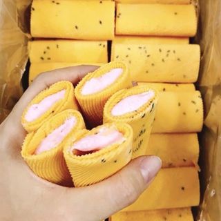 Bánh xốp kem 3 vị 16 cái )