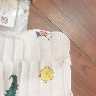 Túi 5 khăn sữa sợi tre Wooji kích thước 30x30cm
