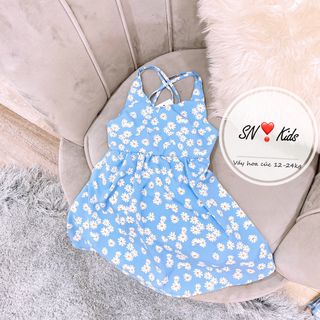 Ri 7 - Váy cúc nhí hai dây chéo lưng cho bé gái
