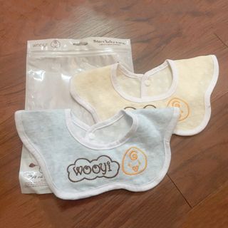 Túi 3 yếm ăn dặm hình bông hoa Cotton sợi tre
