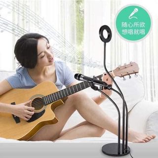 Giá đỡ đt live tream kèm đèn led giá sỉ