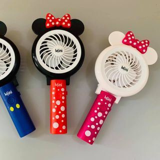 QUẠT MINI TÍCH ĐIỆN SẠC USB CẦM TAY BỎ GIỎ XÁCH HÌNH CHUỘT MICKEY CÓ NÚT BẬT ĐÈN LED CAO CẤP BAO CHECK HÀNG giá sỉ