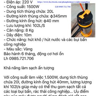 Giảm 700k khi mua máy hút bụi công nghiệp 20 lít