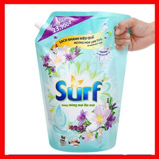 Nước giặt Surf hương sương mai/Hoa cỏ dịu mát túi 3.5kg (Mẫu mới có vòi)