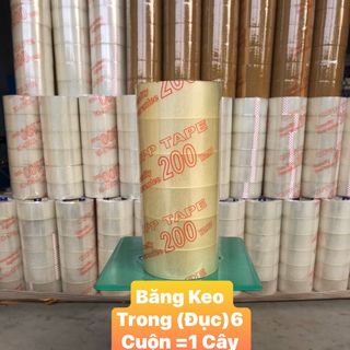 Băng Keo Trong (Đục ) 50 Mic,200 Yard 1 cây = 6 cuộn 1,8Kg giá sỉ