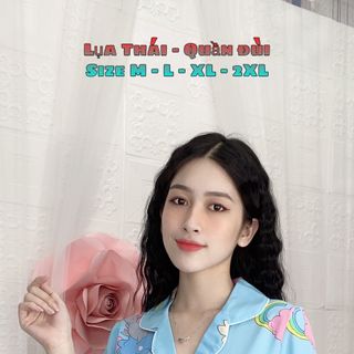 Đồ Bộ Pijama lụa quần đùi