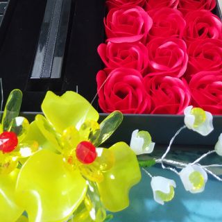 Hộp Hoa Hồng Đựng Son túi đựng đầy đủ full box