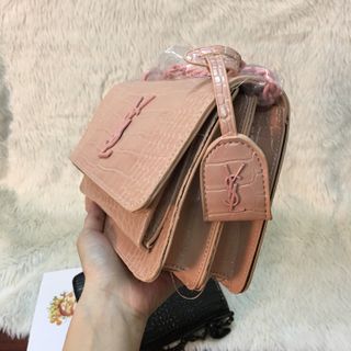 TÚI ĐEO CHÉO NỮ YS 3 NGĂN VÂN RẮN -T51