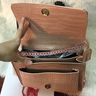 TÚI ĐEO CHÉO NỮ YS 3 NGĂN VÂN RẮN -T51