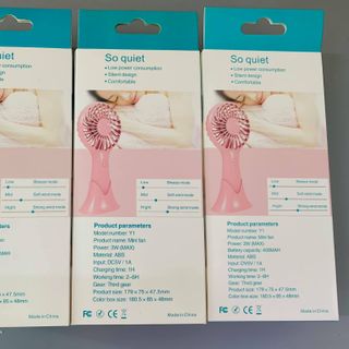 QUẠT MINI NHỎ GỌN CẦM TAY ĐỂ BÀN CAO CẤP 3 CẤP ĐỘ SẠC USB BAO CHECK HÀNG