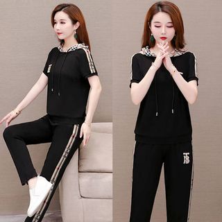 Đồ bộ thể thao phối sọc có nón BT TT393