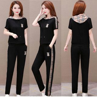Đồ bộ thể thao phối sọc có nón BT TT393