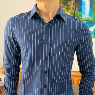 Áo Sơ Mi - Áo Sơ mi Nam kẻ - Chất liệu lụa cao cấp, chất vải mềm mịn, dáng slimfit trẻ