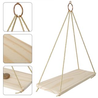 Kệ Gỗ Treo Tường Thông Minh, Gỗ Quế Thơm Tự Nhiên,40x10cm