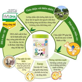 Sữa KID POWER A+ phát triển trí não và tăng trưởng chiều cao vượt trội cho bé 1-10 tuổi
