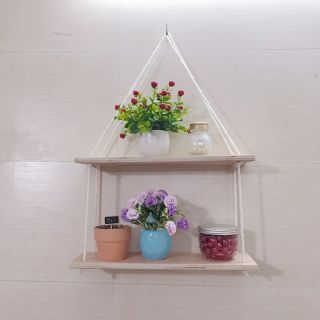 Kệ Treo Tường Thông Minh Bằng Gỗ Quế Thơm Tự Nhiên, 35x10cm