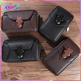 Túi đeo nam nút cài đựng điện thoại Zipper đai hông da cao cấp thời trang Shalla SH54