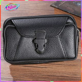 Túi đeo nam nút cài đựng điện thoại Zipper đai hông da cao cấp thời trang Shalla SH54