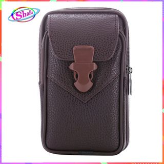 Túi đeo nam nút cài đựng điện thoại Zipper đai hông da cao cấp thời trang Shalla SH54
