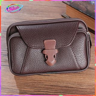 Túi đeo nam nút cài đựng điện thoại Zipper đai hông da cao cấp thời trang Shalla SH54