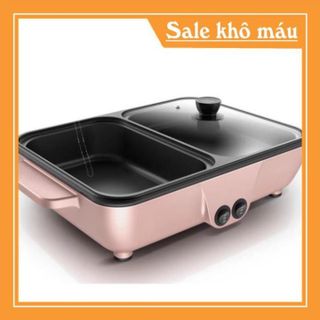 Bếp lẩu nướng đa năng 2 trong 1 Mini Đài Loan