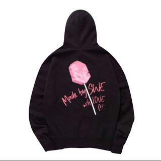 Áo hoodie nữ nỉ ngoại in SWE Love You