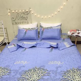 Trọn bộ chăn ga gối hè 5 món mới nhất vừa ra lò cho các khách yêu