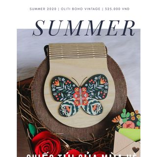 Túi xách gỗ handmade cánh bướm