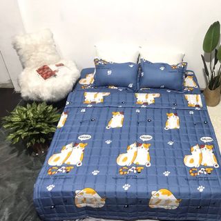 Trọn bộ chăn ga gối hè 5 món mới nhất
