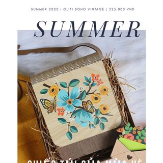 Túi xách gỗ handmade. Chiếc túi của mùa hè sôi động.