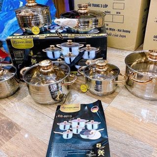 BỘ NỒI 6 MÓN VUNG KÍNH ANGELBERG