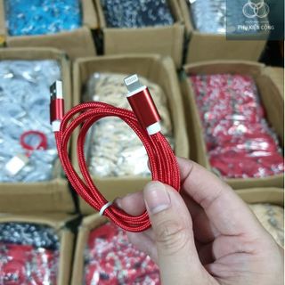 Dây Cáp Sạc Iphone Lightning - Bọc Dù - Lõi Đồng Mềm Mại, An Toàn, Chống Đứt, Chống Rối