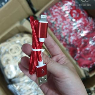 Dây Cáp Sạc Iphone Lightning - Bọc Dù - Lõi Đồng Mềm Mại, An Toàn, Chống Đứt, Chống Rối