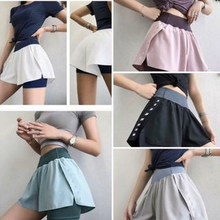 Quần tập đùi xẻ dạ quang