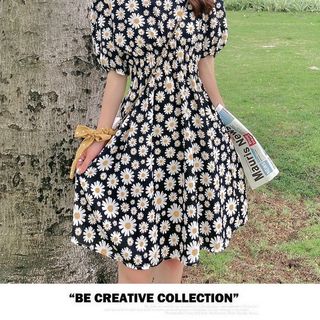 ĐẦM XOÈ HOA NHÚN EO - DT1276