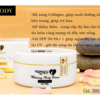 Kem dưỡng trắng da toàn thân Yody White Phương Anh