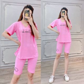 Đồ bộ thể thao form rộng thêu chữ TT400