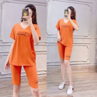 Đồ bộ thể thao form rộng thêu chữ TT400