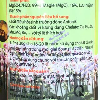 Phân bón Super Magie - Magnesium sunphat hũ 100g, giúp cây xanh nhanh, hoa tươi, bền màu, sản phẩm chuyên dùng cho hoa lan, cây cảnh.