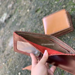 ví pullup khâu viền thủ công ( 100% da bò)
